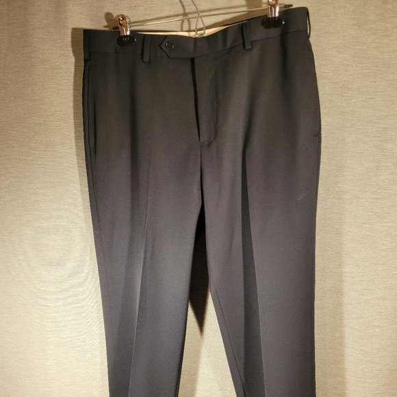 Brooks Brothers Madison Fit Midnight Blue Wool Gabardine Pants, Size 34x30 - Picture 1 of 3